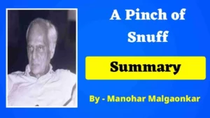 Read more about the article A Pinch of Snuff Summary