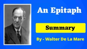 Read more about the article An Epitaph Summary